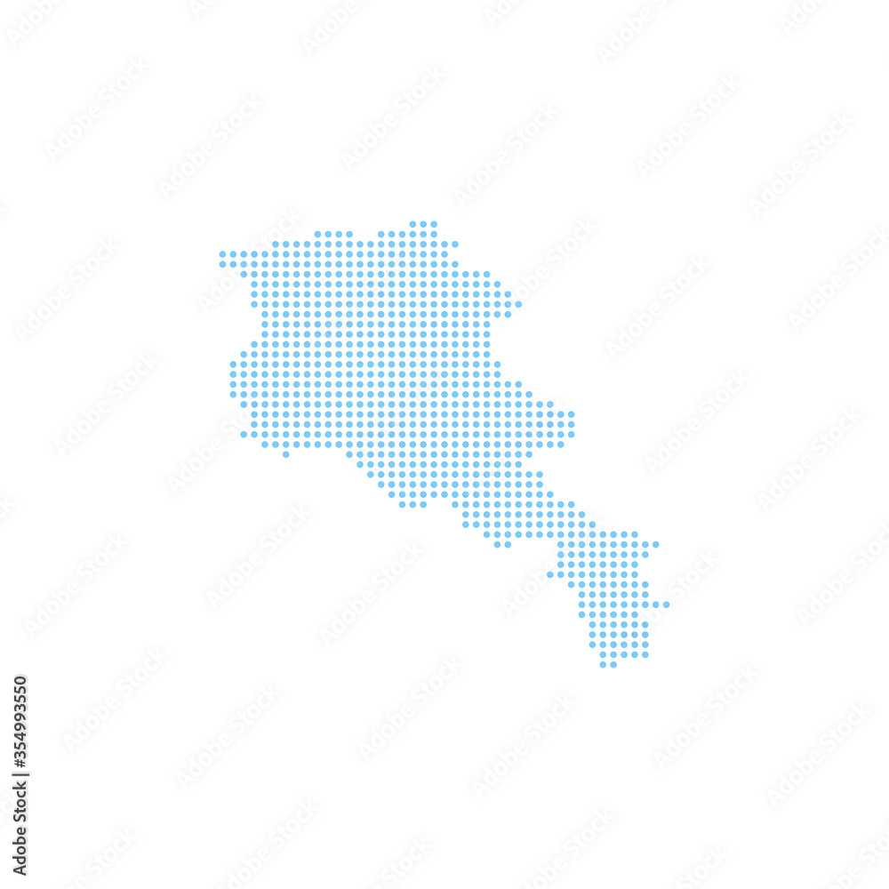 Vector illustration of dotted Armenia map. Vector map..