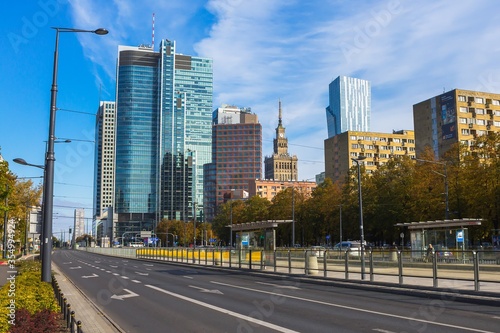 Warsaw downtown - financial center of Eastern Europe