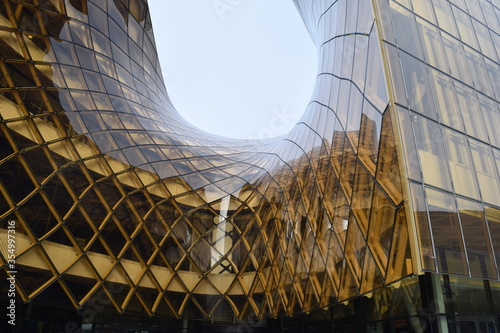 Facade structure made of glass, Emporia Shopping Center, Malmo, Sweden photo