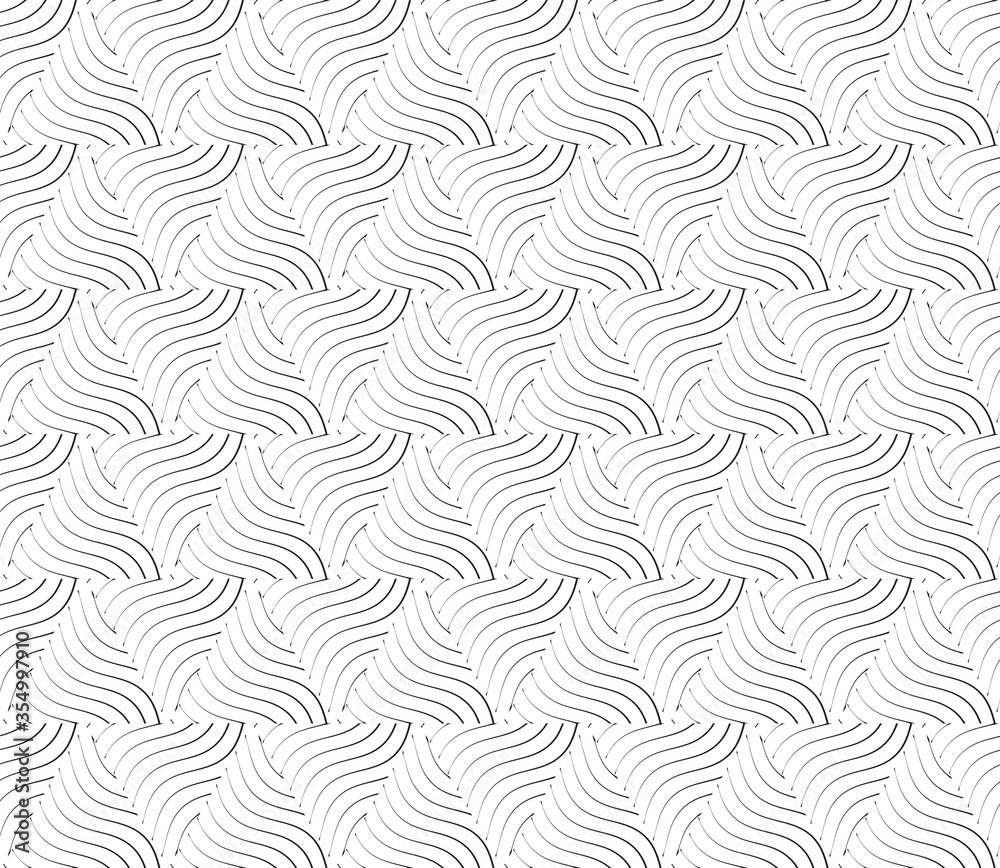 Vector Seamless Pattern with Triangles and Waves. Abstract Minimalist Background. Geometric Halftone Graphic Vector Seamless Pattern with Triangles and Waves. Abstract Minimalist Background. Geometric Halftone Graphic