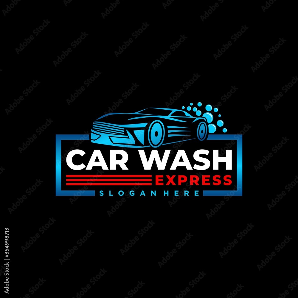 Car wash express logo design vector inspiration Stock Vector Adobe Stock