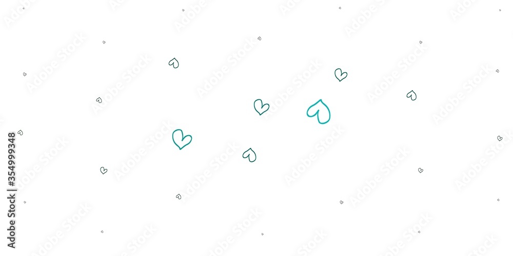 Light Green vector texture with lovely hearts. Light Green vector texture with lovely hearts.