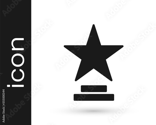 Grey Movie trophy icon isolated on white background. Academy award icon. Films and cinema symbol. Vector Illustration