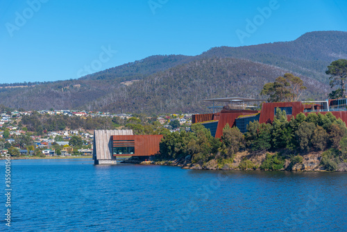 MONA – museum of Old and New Art situated at Berriedale bay of river Derwent in Hobart, Australia