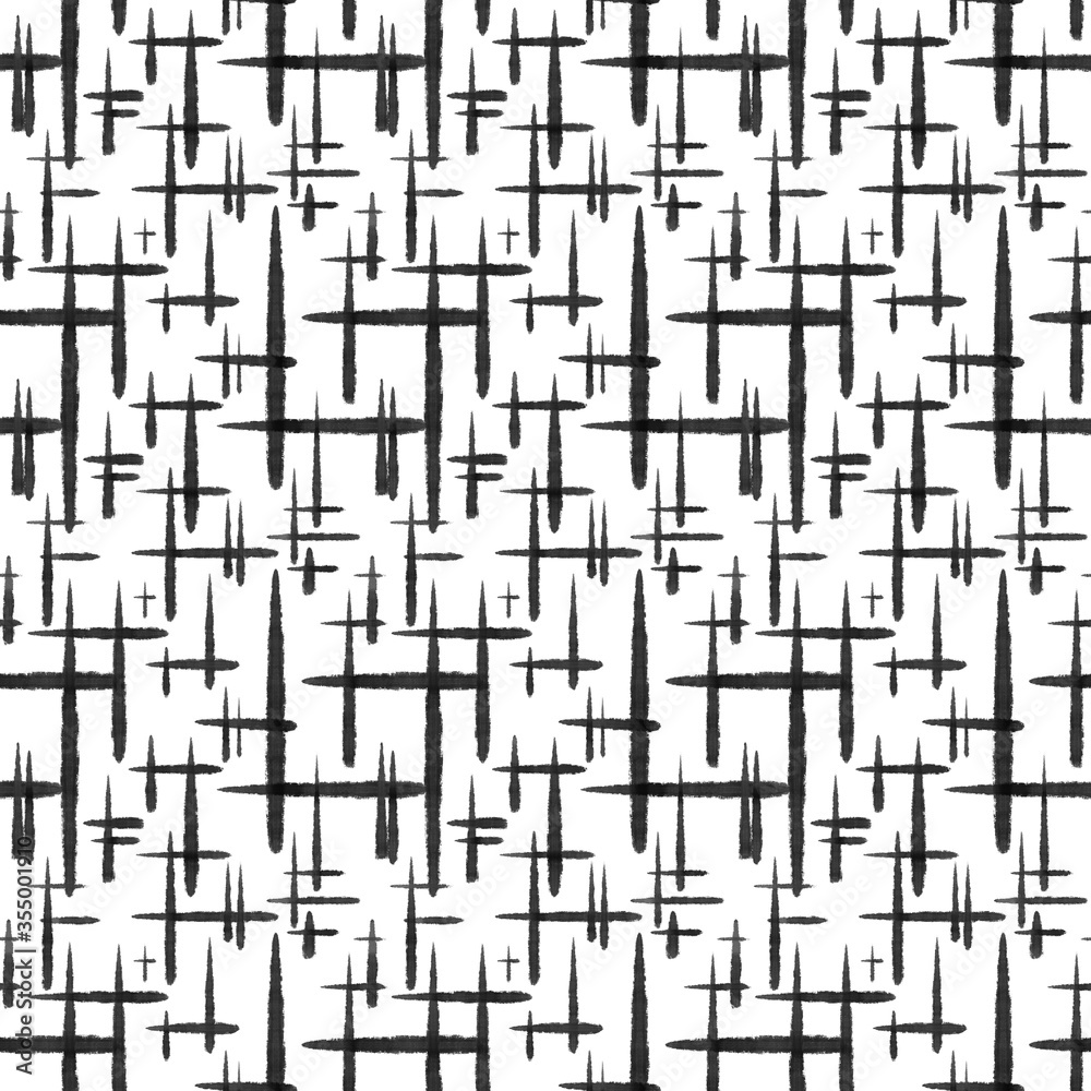 Retro Fabric Geometric Labyrinth Maze Lines 