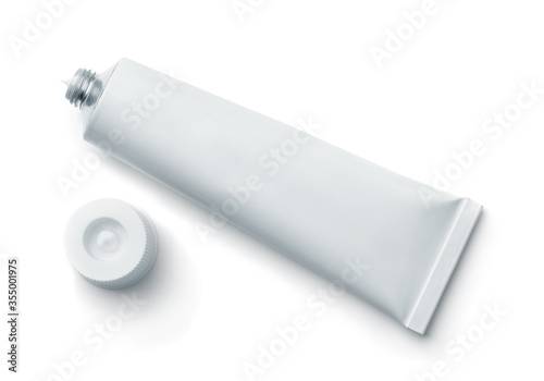 Photography Open blank cosmetic tube