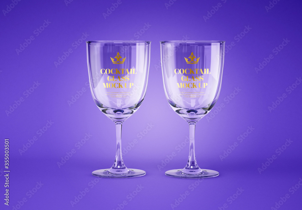 Realistic Cocktail Glass Mockup Stock Template Adobe Stock