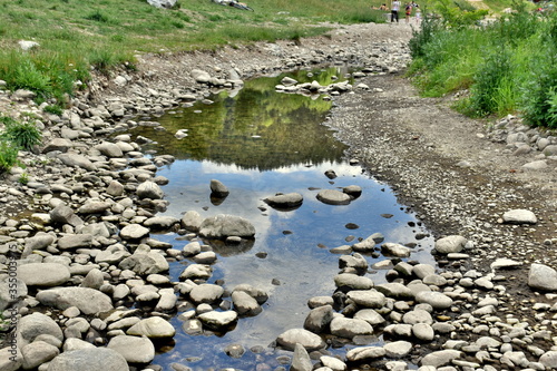 Dreisam in Freiburg bei Niedrigwasser photo