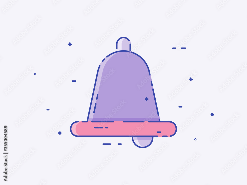 Bell or notification flat vector, communication illustration design. Design for logo, presentation, infographic, banner etc. Bell or notification flat vector, communication illustration design. Design for logo, presentation, infographic, banner etc.