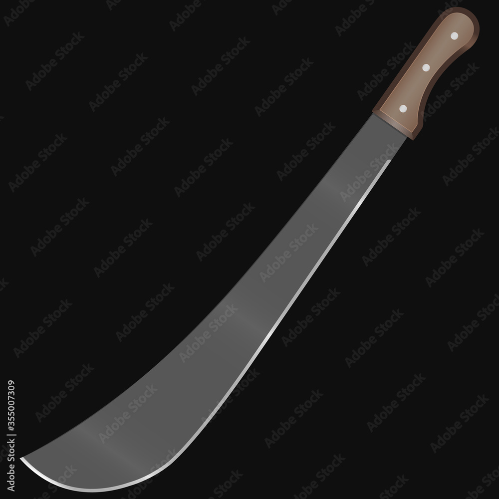 Panga with beige wooden handle Panga with beige wooden handle