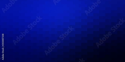 Dark BLUE vector template in rectangles. Colorful illustration with gradient rectangles and squares. Pattern for websites, landing pages.