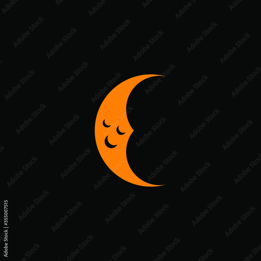 Fototapeta premium Initial E moon logo design template inspiration