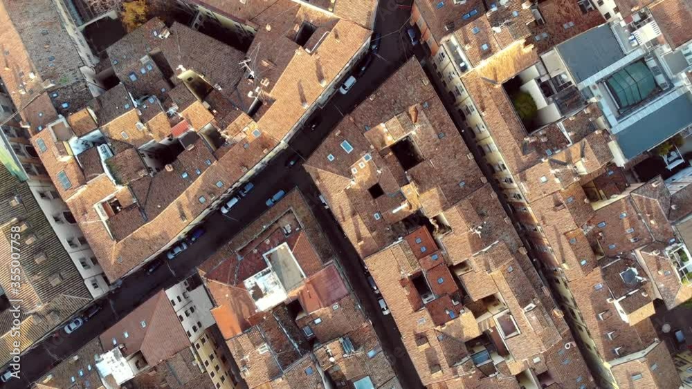 Top View Of Buildings And Streets Of Old European City Top View Of Buildings And Streets Of Old European City