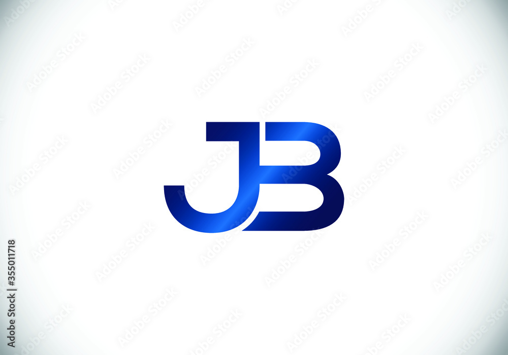 Initial Monogram Letter J B Logo Design Vector Template. JB Letter Logo Design Initial Monogram Letter J B Logo Design Vector Template. JB Letter Logo Design
