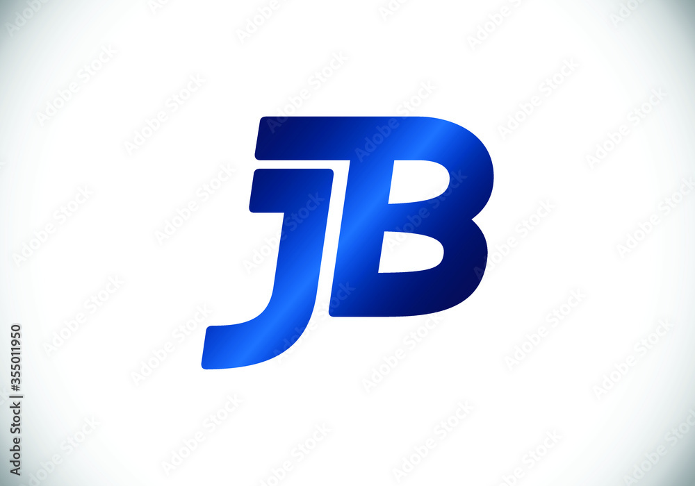 Initial Monogram Letter J B Logo Design Vector Template. JB Letter Logo Design Initial Monogram Letter J B Logo Design Vector Template. JB Letter Logo Design