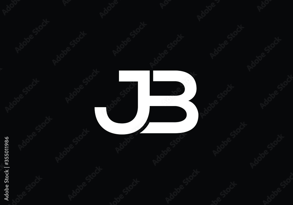 Initial Monogram Letter J B Logo Design Vector Template. JB Letter Logo Design Initial Monogram Letter J B Logo Design Vector Template. JB Letter Logo Design