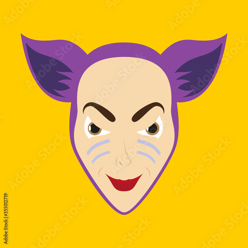 Superhero animal . Cartoon flat illustration.