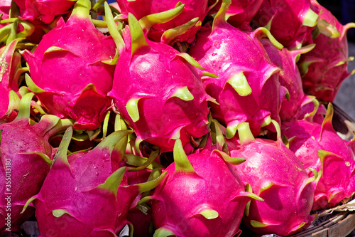 Dragon fruit or red pitaya, exotic fruit