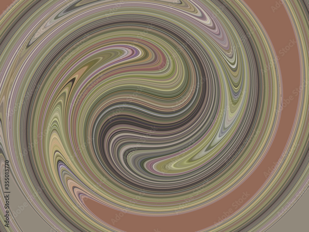 Fototapeta Rotating liquid coffee and chocolate cream background texture, abstract swirl
