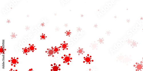 Light orange vector backdrop with virus symbols.