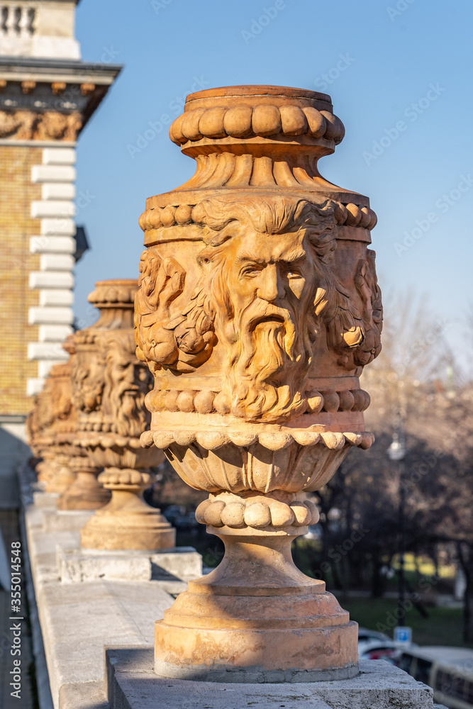 Pyrogranite Decorative Vase at Castle Garden Bazaar by Danube river in Budapest