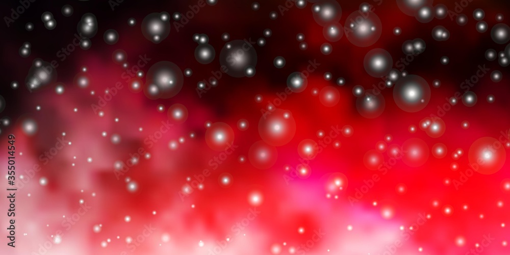 Light Pink, Red vector layout with bright stars. Decorative illustration with stars on abstract template. Theme for cell phones.