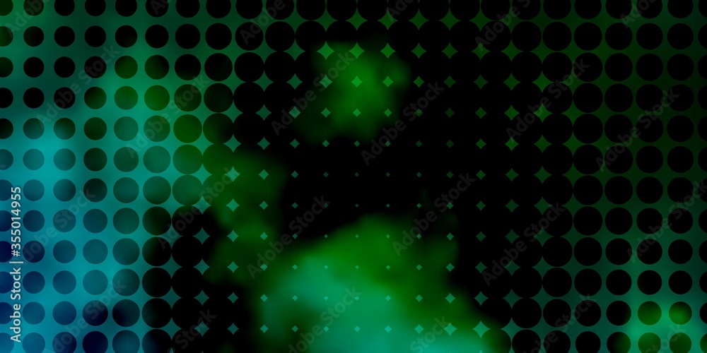Light Green vector background with bubbles. Illustration with set of shining colorful abstract spheres. Design for your commercials.