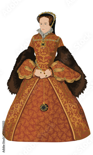 Mary Tudor (Bloody Mary) Queen Of England Vector