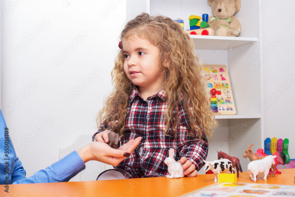 Portrait of a little girl at a speech therapist Portrait of a little girl at a speech therapist