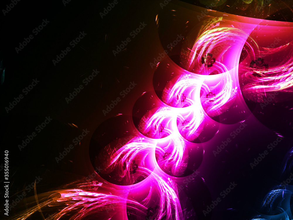 Fototapeta premium abstract fractal background with light effect