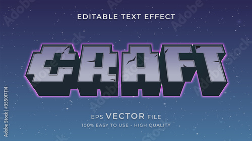 pixel game editable text effect concept