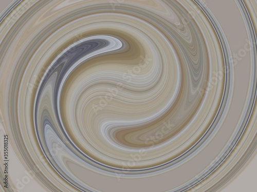 Rotating liquid coffee and chocolate cream background texture, abstract swirl