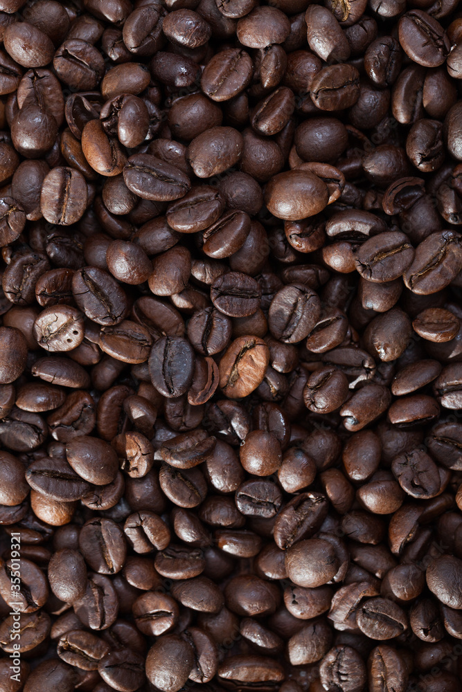 Obraz premium Roasted coffee beans background