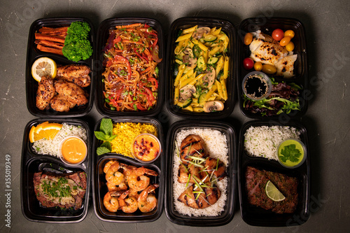 Tasty assortment of meals ready to go