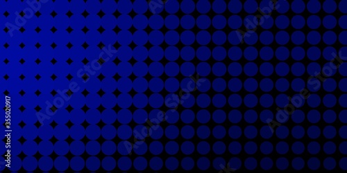 Dark BLUE vector background with bubbles. Abstract illustration with colorful spots in nature style. Pattern for wallpapers, curtains.