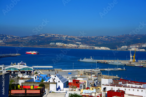 Corniche Tangier Morocco. The tourist area in Tangier, which is opposite Spain