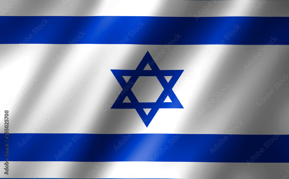 3D rendering of the waving flag Israel 3D rendering of the waving flag Israel