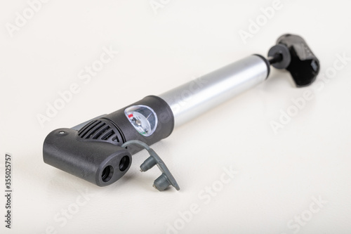 Small bicycle pump. Device for inflating wheels on a bicycle.