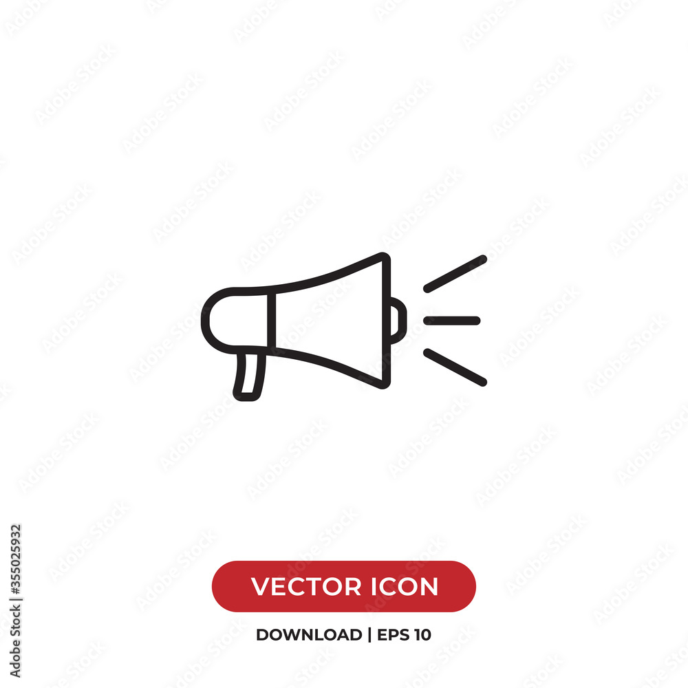 Megaphone icon vector. Loudspeaker sign Megaphone icon vector. Loudspeaker sign