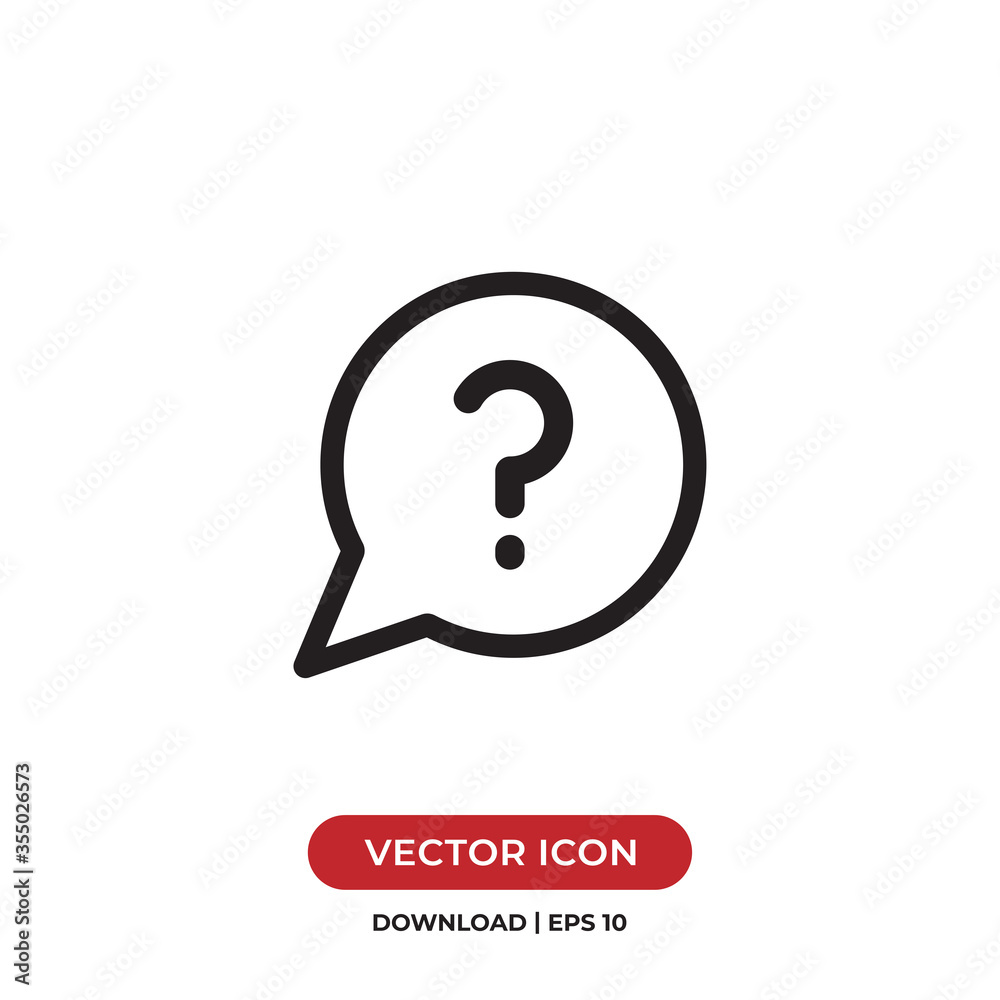 Question mark icon vector. Help sign Question mark icon vector. Help sign