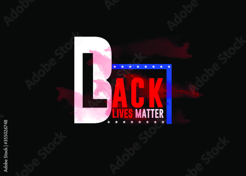 Black lives matter white letters on black background