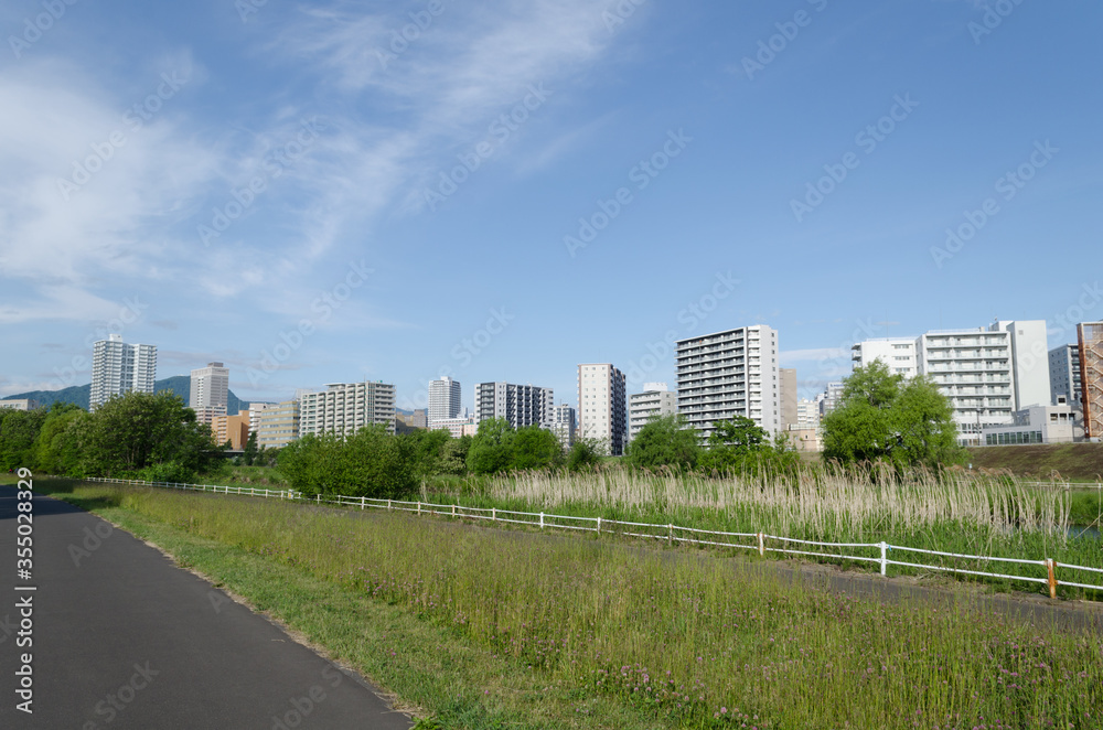 豊平川の風景 豊平川の風景