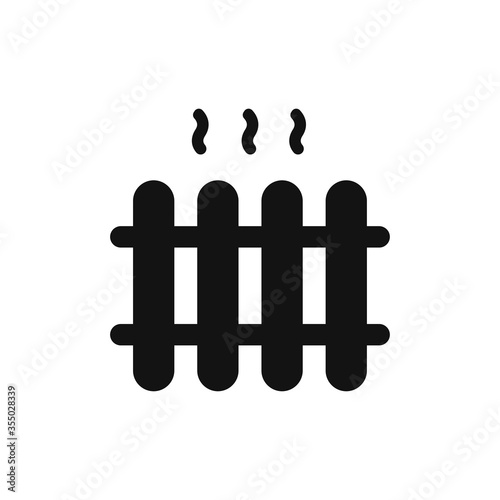 Radiator icon vector. Heater sign