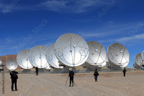 Φωτογραφία Array of antennas in ALMA observatory
