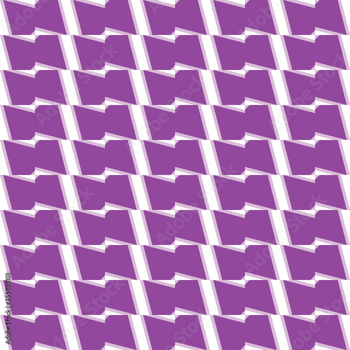 Seamless pattern texture vector background with geometric shapes, colored in purple, violet, white colors.