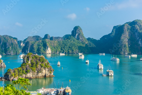 HA LONG BAY, VIETNAM, JANUARY 6 2020: Beautiful landscape of Ha Long Bay photo