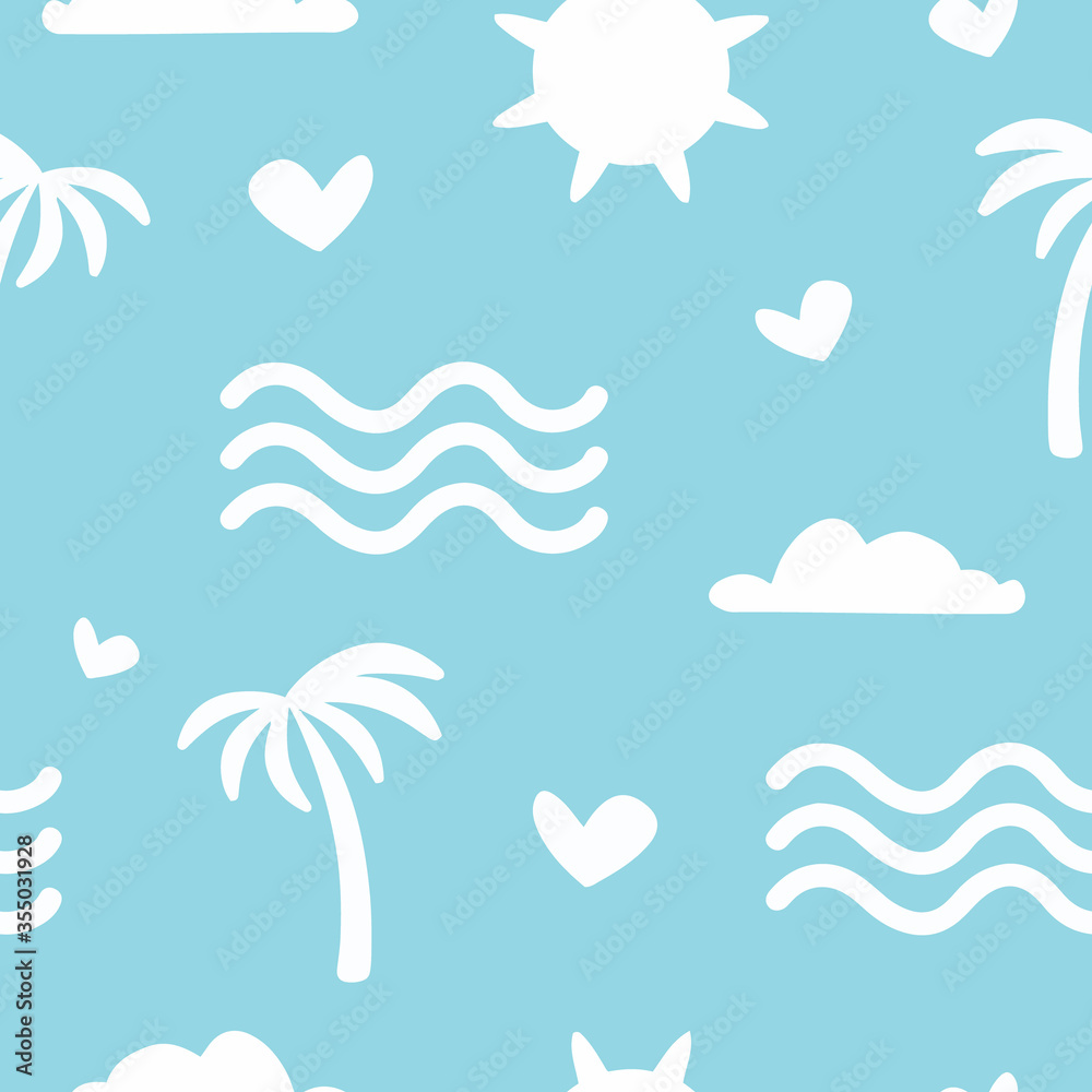 summer seamless pattern. Vector illustration summer seamless pattern. Vector illustration