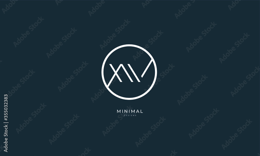 Alphabet letter icon logo XW Alphabet letter icon logo XW