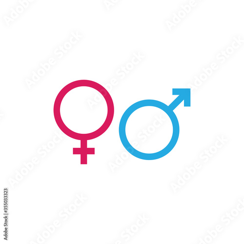 Male and female icon vector. Gender sign. Man and woman symbol