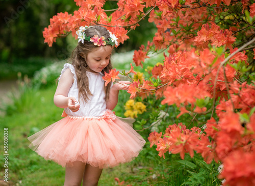 Little girl dressed as fairy photo